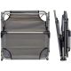 33. FOLDING CAMPING BED, 3-POSITION, 188 X 73 X 28 CM, DARK GREY