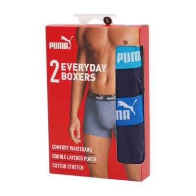 3. Puma men's boxer briefs 2-Pack navy blue comfortable cotton