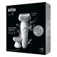 Braun Silk-épil 9 9-041 Epilator, Silver, 40 Tweezers, MicroGrip, Battery, 100 - 240 V, 50/60 Hz