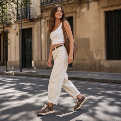 6. Women's sneakers on a brown platform Big Star UU274040