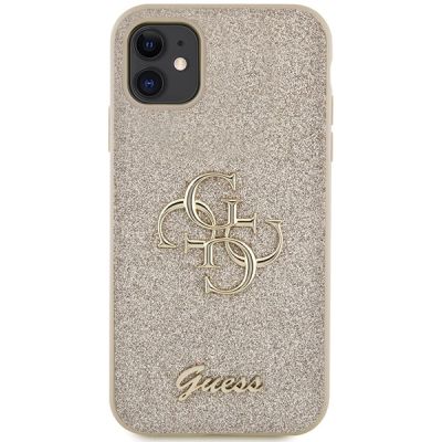 3. Guess GUHCN61HG4SGD case for iPhone 11 / Xr - gold Glitter Script Big 4G