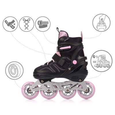 14. Meteor M 34-37 Urbo Roller Skates Black/Pink