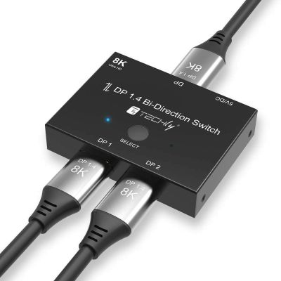 4. Techly IDATA-DP-2DP-8KT DisplayPort Video Switch