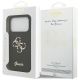 8. Guess Silicone Big 4G Script Case for iPhone 17 Pro - Black