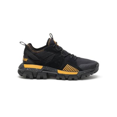Cat Caterpillar Raider Sport Men's Suede Sneakers Black/Yellow (P724513)