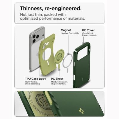 9. Spigen Nano Pop MagSafe Case for iPhone 18 Pro / 17 Pro - Green
