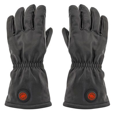 7. GLOVII Heated Leather Gloves for Everyday Use, Size L, GI2BL