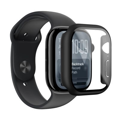 5. AmazingThing Radix Glass Screen Protector with Case for Apple Watch Series 11 42mm - Black