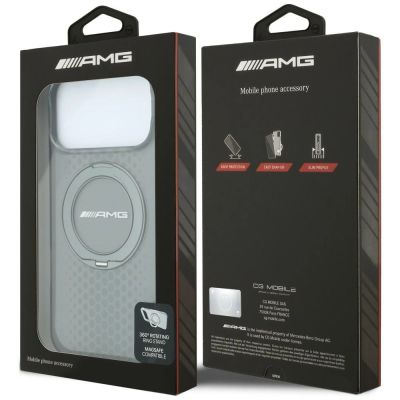 8. Mercedes AMG IML Double Layer Urban Line Case with Ring Stand MagSafe for iPhone 18 Pro Max / 17 Pro Max - Gray