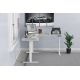 37. Desk frame with electric height adjustment for tabletops up to 200 cm, L-shaped, white