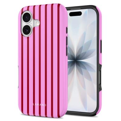 2. Tech-Protect Lamano MagSafe Case for iPhone 17 - Red and Pink