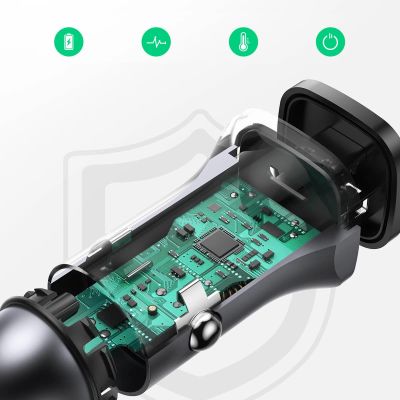 14. Ugreen CD130 USB-A / USB-C 30W Car Charger - Gray