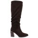2. Women’s chocolate brown block-heel boots Jezzi MR2623-7