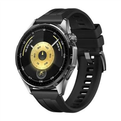 4. Huawei WATCH GT 6 46mm Smart Watch with GPS and AMOLED, Waterproof, Black