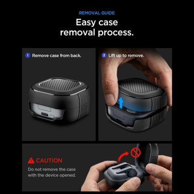 11. Spigen Rugged Armor Case for Samsung Galaxy Buds 4 / 4 Pro - Matte Black