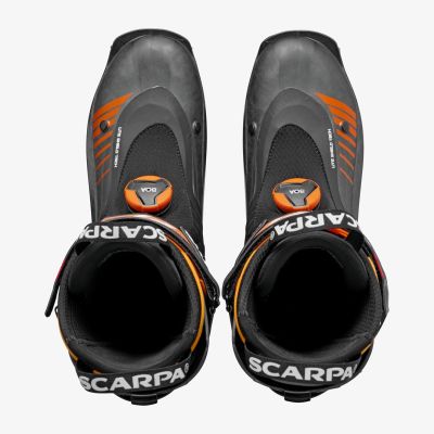 5. Scarpa F1 LT ski touring boots - carbon/orange