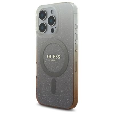 2. Guess IML Glitter Gradient MagSafe iPhone 16 Pro Case - Brown