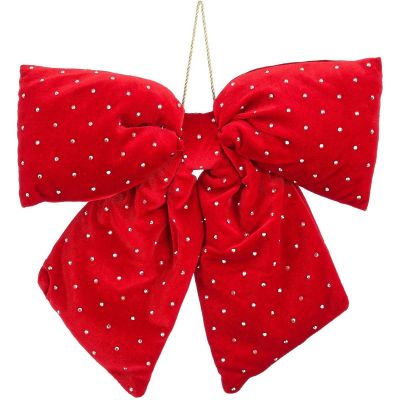 4. RED DECORATIVE BOW 30x34CM MICA
