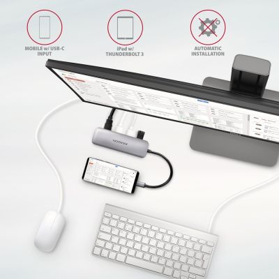 5. Axagon HMC-HCR3A 3x USB-A+ HDMI+ SD/microSD USB-C 3.2 Gen 1 hub 20cm Wired USB 3.2 Gen 1 (3.1 Gen 1) Type-C Gray