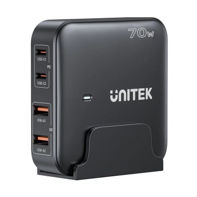 UNITEK DESK CHARGER GAN 70W 2XUSB-A 2XUSB-C