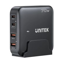 UNITEK DESK CHARGER GAN 70W 2XUSB-A 2XUSB-C