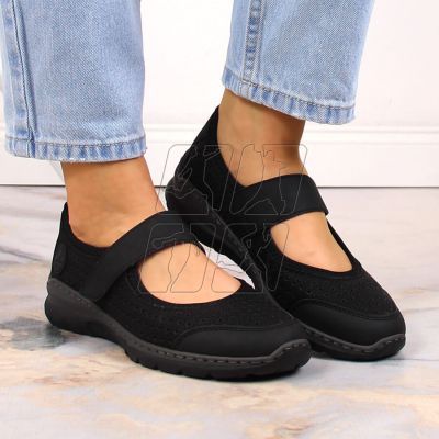 8. Comfortable openwork shoes Rieker W RKR575 black