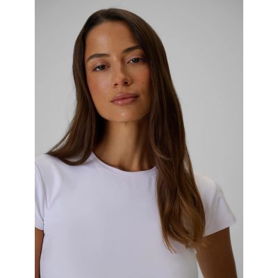 4. Women's slim plain T-shirt 4F 4FRSS26TTSHF4520-10S