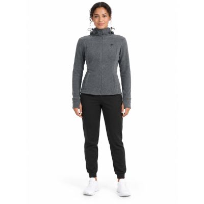 3. Women's fleece with a hood, zip-up, 4F 4FWAW26TFLEF478-24M