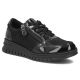 Filippo DP8105 patent leather wedge shoes in black