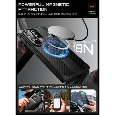 4. Supcase Unicorn Beetle Pro Mag MagSafe 2-Set Case for Samsung Galaxy S26 Ultra - Black