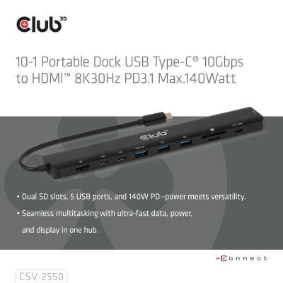 7. NB ACC 10-in-1 USB-C 140W Docking Station CSV-2550 CLUB3D