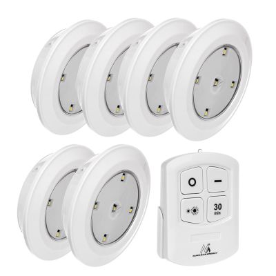 2. MACLEAN 6X WIRELESS BATTERY-OPERATED LED LAMP WITH REMOTE CONTROL MCE165