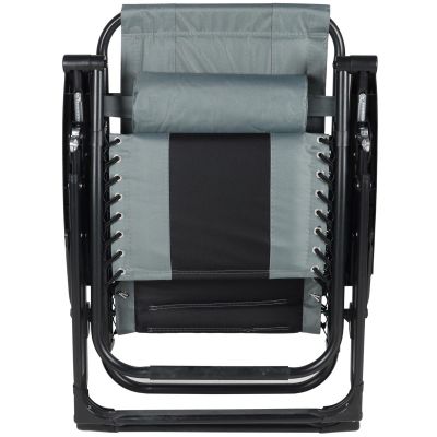 18. FOLDABLE GARDEN DECHAIR MULTIFUNCTIONAL 162X52/65X110CM BLACK AND GREY