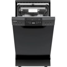 Freestanding dishwasher MPM-45-ZMF-02 black, 45cm, automatic opening, Aqua Stop