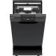 Freestanding dishwasher MPM-45-ZMF-02 black, 45cm, automatic opening, Aqua Stop