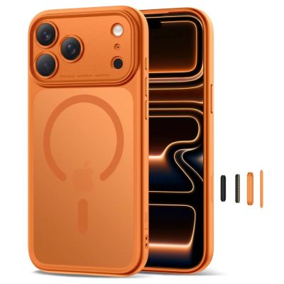 2. Tech-Protect Magpeak Magsafe CC Case for iPhone 17 Pro Max - Matte Orange