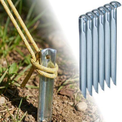 7. TENT PEGS 20.5CM SET 6 PCS METAL ENERO CAMP