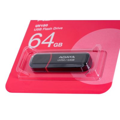 4. ADATA UV150 AUV150-64G-RBK USB Flash Drive (64GB; USB 3.0; black)