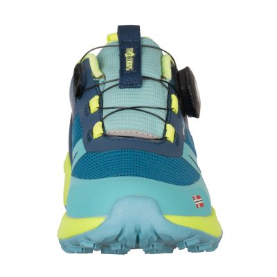 3. Trollkids Trollfjord Hiker Low XT Waterproof Shoes Harbor Blue/Spring Leaf/Aquamarine Mist