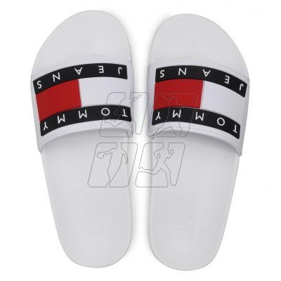 5. Tommy Jeans Flag Pool Slide W EN0EN01378-YBR flip-flops