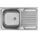 Single-bowl steel sink with drainer on the right side - overlay ZM5 311P 5907650846475
