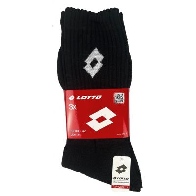 3. LOTTO Terry Socks Black 3 Pairs 069739