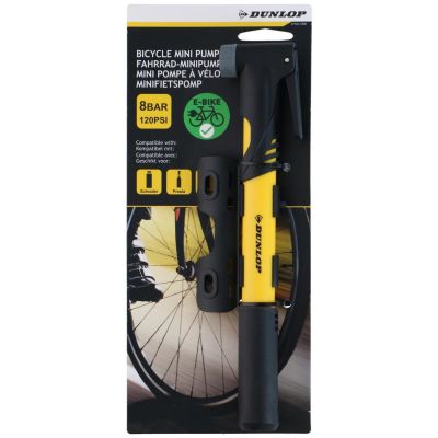 7. DUNLOP MINI BIKE PUMP 120psi (8bar) YELLOW