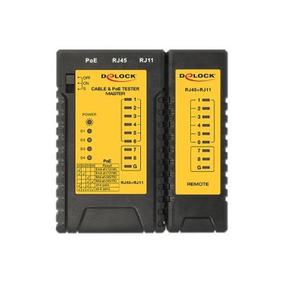 3. DeLOCK 86107 Network Cable Tester Black, Yellow