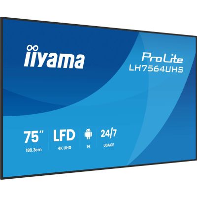 4. Flat screen iiyama LH7564UHS-B1AG 75 IN LCD UHD - 190.5 cm