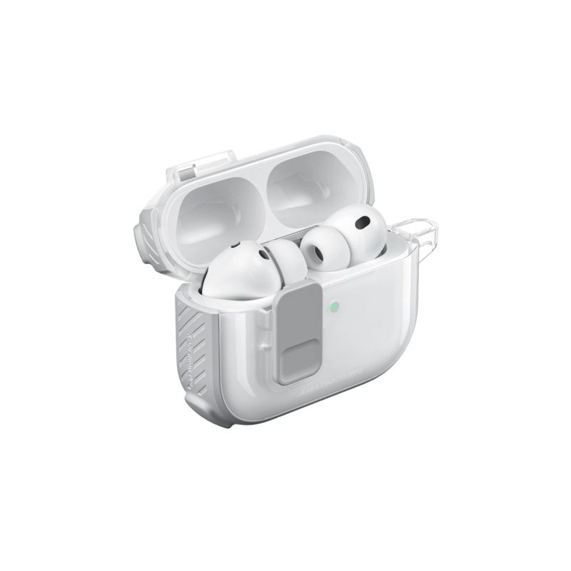 7. AmazingThing Titan Pro Mag Case Clear for AirPods Pro 3 - White