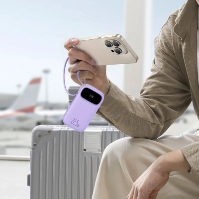 6. Baseus EnerFill FC21 Qpow 3 Ultra 20000mAh 22.5W Powerbank with Digital Display and Cable Included - Purple