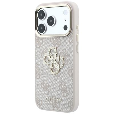 2. Guess 4G & Big Strass Logo Case for iPhone 17 Pro / 18 Pro - Pink