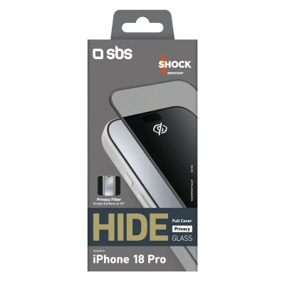 2. SBS Hide Full Cover Privacy Glass for iPhone 18 Pro 0.33mm