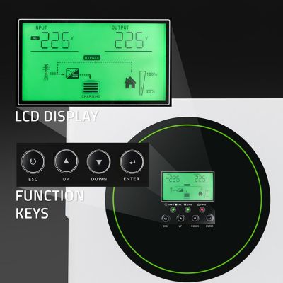 3. Qoltec Hybrid Off-Grid Solar Inverter 3500kW | 100A | 24V | MPPT | Sinus | Wi-Fi option | Power Factor 1.0